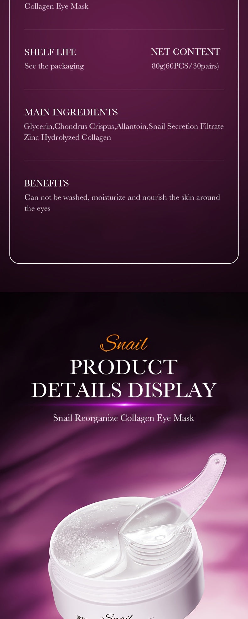 Snail Collagen Eye Mask